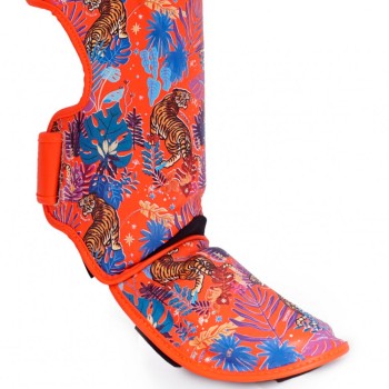 Top King "Wild Tiger" Защита Голени Тайский Бокс Orange