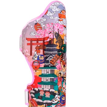 Top King "Japan Culture" Защита Голени Тайский Бокс Pink