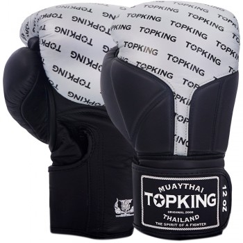 Top King "Full Impact Doble Tone" Боксерские Перчатки Тайский Бокс Silver-Black