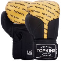 Top King "Full Impact Doble Tone" Боксерские Перчатки Тайский Бокс Gold-Black