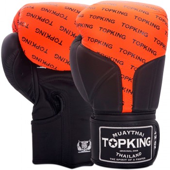 Top King "Full Impact Doble Tone" Боксерские Перчатки Тайский Бокс Orange-Black