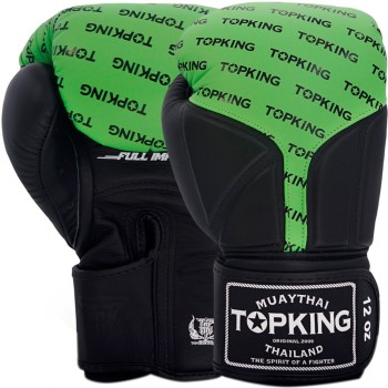 Top King "Full Impact Doble Tone" Боксерские Перчатки Тайский Бокс Green-Black