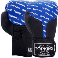 Top King "Full Impact Doble Tone" Боксерские Перчатки Тайский Бокс Blue-Black