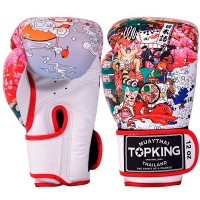 Top King "Japan Culture" Боксерские Перчатки Тайский Бокс White-Red