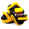 Twins Special KPL11 Пады Тайские "Curved Leaf Kick Pads" Тайский Бокс Черно-Желтый