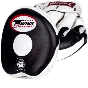 Twins Special PML13 Лапы Боксерские Тайский Бокс Ладошки "Speed Mitts" Черно-Белые