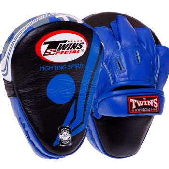 Twins Special FPML10-43 Лапы Боксерские Тайский Бокс Гнутые Черно-Синие