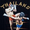 Футболка Тайская Хлопок "Thailand Sparring" Черная 