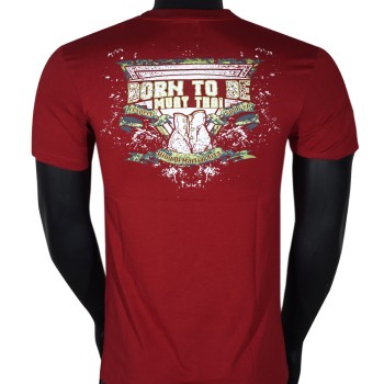 Born To Be MT8052 Футболка Тайский Бокс Хлопок Бордо