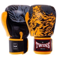 Twins Special FBGVL3-50 Боксерские Перчатки Тайский Бокс "Wolf" Желтый