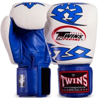 Twins Special FBGVL3-28 Боксерские Перчатки Тайский Бокс Бело-Синие