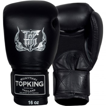 Top King "Ultimate Air" Боксерские Перчатки Тайский Бокс Сеткой Черные