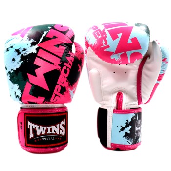 Twins Special FBGVL3-61 Боксерские Перчатки Тайский Бокс White-Pink