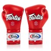 Fairtex BGL7 Pro Боксерские Перчатки Lace Up Шнурки Мексиканский Стиль Красный