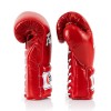 Fairtex BGL7 Pro Боксерские Перчатки Lace Up Шнурки Мексиканский Стиль Красный