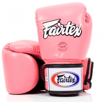 Fairtex BGV1BR "Breathable" Боксерские Перчатки Тайский Бокс c Сеткой Розовые 