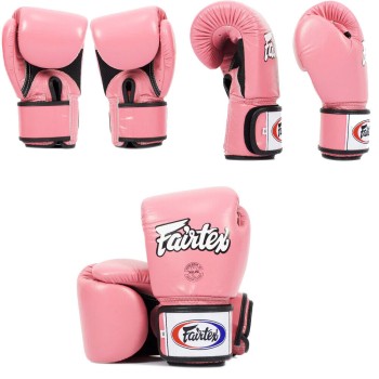 Fairtex BGV1BR "Breathable" Боксерские Перчатки Тайский Бокс c Сеткой Розовые 