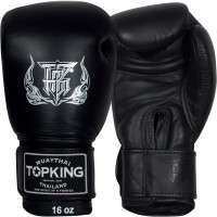 Top King "Ultimate" Боксерские Перчатки Тайский Бокс Черные