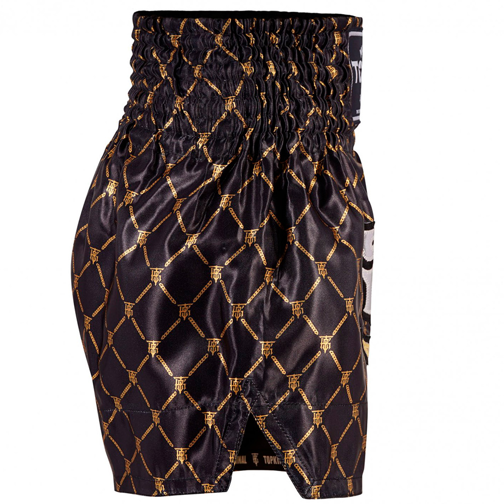 Top King TKTBS-213 Шорты Тайский Бокс Черные с Золотом