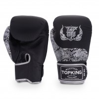 БОКСЕРСКИЕ ПЕРЧАТКИ TOP KING POWER SNAKE BLACK-SILVER