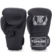 БОКСЕРСКИЕ ПЕРЧАТКИ TOP KING ТАЙСКИЙ БОКС SUPER BLACK