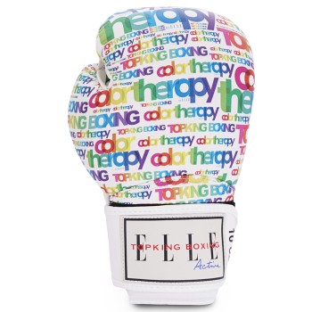 Top King x Elle Боксерские Перчатки Тайский Бокс "Color Therapy" Белые