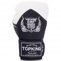 Top King BLEND-01 Боксерские Перчатки Тайский Бокс Черные с Белым