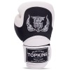 Top King "Blend-02" Боксерские Перчатки Тайский Бокс Черно-Белые