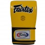 Fairtex TGT7 Снарядные Перчатки Тайский Бокс Закрытый Большой Палец Желтые