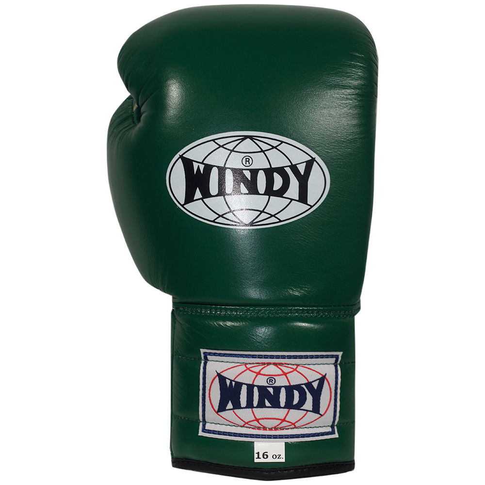 Windy "Pro Boxing Series" Боксерские Перчатки Тайский Бокс На Шнурках Зеленые