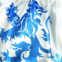 TUFF Шорты Тайский Бокс Гладиатор "Gladiator Blue-White Classic Victorian Pattern" Бело-Синий