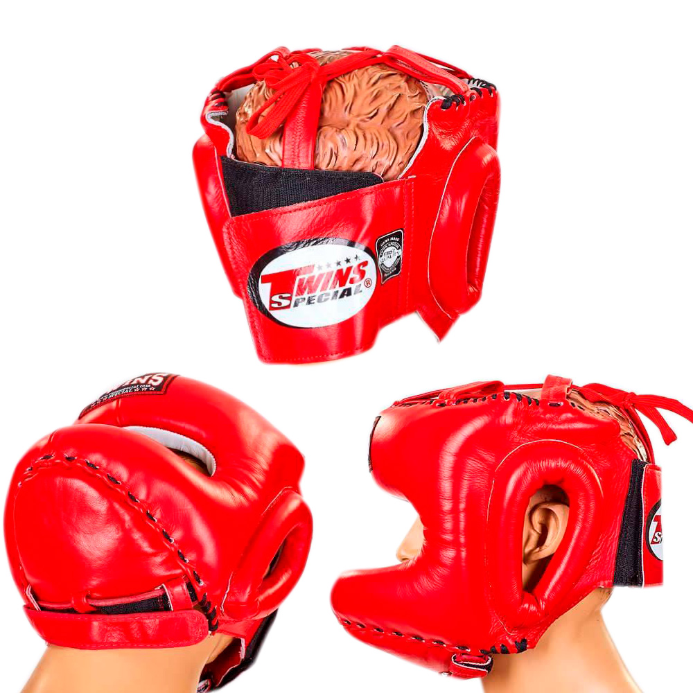 БОКСЕРСКИЙ ШЛЕМ ТАЙСКИЙ БОКС TWINS SPECIAL HGL-10 RED