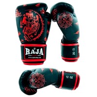 Raja Boxing "Tattoo" Боксерские Перчатки Тайский Бокс Черные