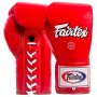 Fairtex BGL6 Боксерские Перчатки Тайский Бокс Шнурки Lace Up Красные