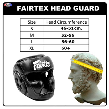 Fairtex HG13 Боксерский Шлем Тайский Бокс "Diagonal Vision Sparring" Черный