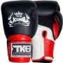 Top King "Super Air" Боксерские Перчатки Тайский Бокс с Сеткой Черно-Красно-Белые