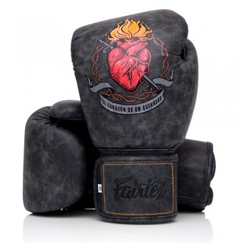 Fairtex "The Heart Of Warrior" Боксерские Перчатки Тайский Бокс Дизайн от Тома Атенсио
