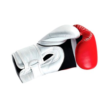 Top King "Double Lock Air" Боксерские Перчатки Тайский Бокс Красно-Белые
