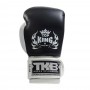 Top King "Double Lock Air" Боксерские Перчатки Тайский Бокс Черно-Белые