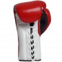 Fairtex BGL7 Pro Боксерские Перчатки Lace Up Шнурки Мексиканский Стиль Красно-Белые 