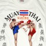 Футболка Тайский Бокс Хлопок "Classic Muay Thai Sparing" White