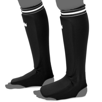 Fairtex SPE1 Защита Голени "Elastic Shin Pads" Тайский Бокс Черный