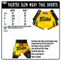 Шорты для Тайского Бокса FAIRTEX Slim Cut BS1701 Yellow