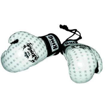 Top King Боксерские перчатки На Зеркало в Машину Сувенирные со Звездами Белые