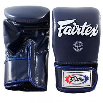 Fairtex TGT7 Снарядные Перчатки Тайский Бокс Закрытый Большой Палец Синие 