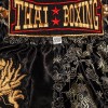 Детские Шорты Тайский Бокс "Thaiboxing" Дракон Черные с Золотом