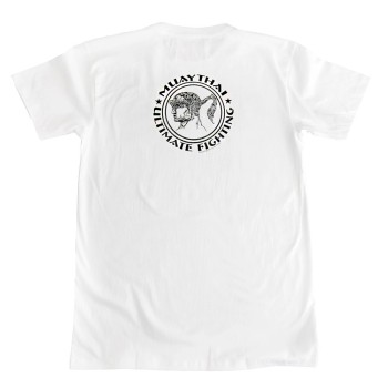 Human FIght Футболка Тайский Бокс Органический Хлопок Белая HN-111