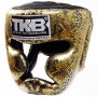 Детский Боксерский Шлем Top King "Super Snake" Тайский Бокс Золото (Черное)