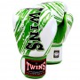 Twins Special FBGVL3-TW2 Боксерские Перчатки Тайский Бокс Бело-Зеленые