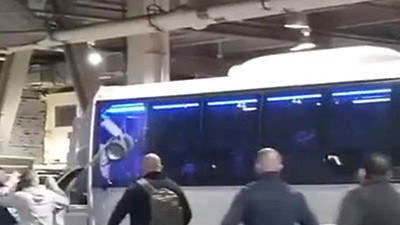 Борг, стекло, автобус, Макгрегор